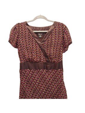 Style Co. Maxi Dress womens 14 Satin tie chiffon multicolor lined party Feminine